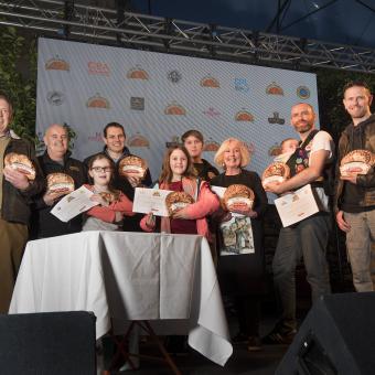 Group shot of previous pasty championship winners
